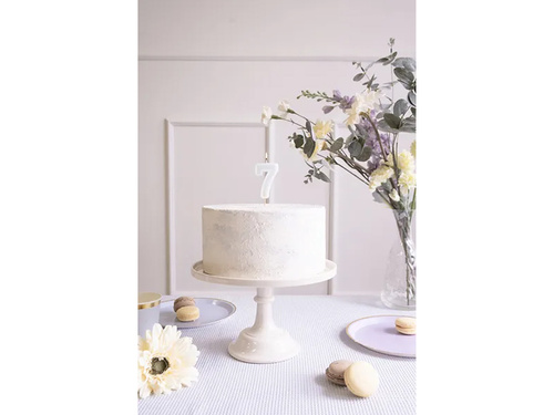 Świeczka cyferka siedem jasna mięta - 7 - 1 szt.