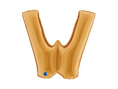 Balon foliowy literka W złoty - 40" - 1 szt.