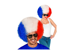 Peruka kręcona kibic - Francja