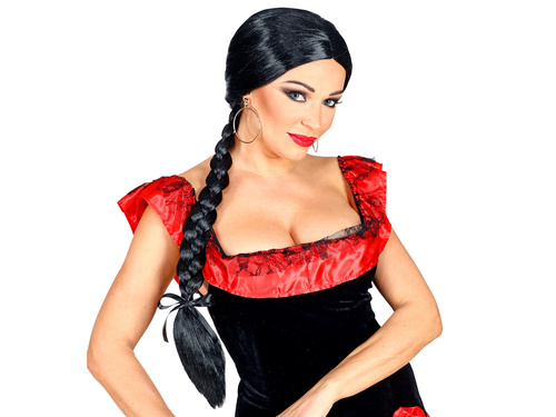 Peruka czarna Senorita - 1 szt.