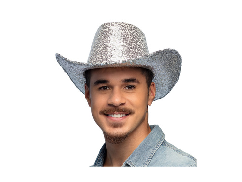 Kapelusz kowbojski Rodeo Party srebrny