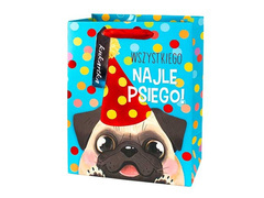 Torebka prezentowa Mops - duża - 1 szt.