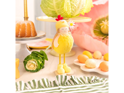 Dekoracja stojąca Dziewczynka z kwiatkiem - 22 cm - 1 szt.