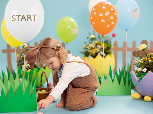 Balony lateksowe Wielkanocne Zajączki - 30 cm - 7 szt.