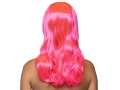 Peruka różowa z grzywką - 1 szt.
