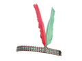 Opaska Indianina z 2 piórkami - 1 szt.