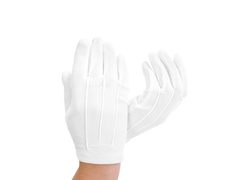 Rękawiczki karnawałowe białe dla dzieci - 1 para