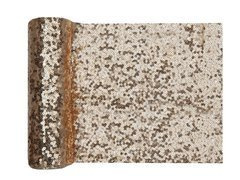 Dekoracja bieżnik cekinowy na stół - złoty - 19 cm x 3 m - 1 szt.