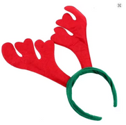 Opaska rogi renifera - czerwone - 1 szt.