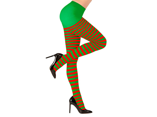 Rajstopy elfa czerwono-zielone