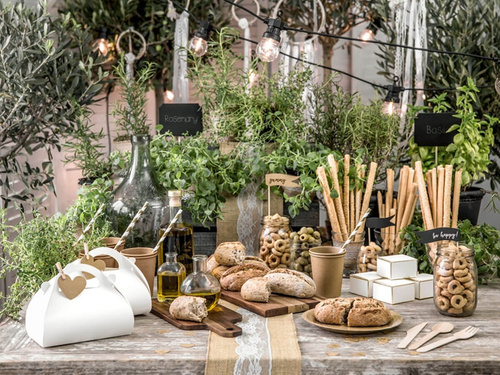 Słomki rurki biało-złote - 10 szt.