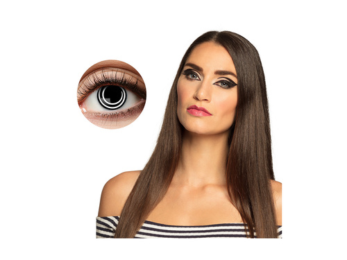 Soczewki kontaktowe Spirala czarna - 3-miesięczne