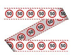 Baner taśma Znak zakazu 50tka - 15 m - 1 szt.