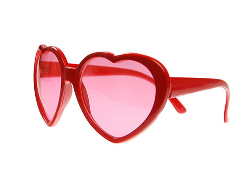 Okulary Serduszka czerwone - 1 szt.