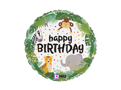 Balon foliowy Happy Birthday Safari - 1 szt.