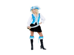 Strój Piratka Regal (welur turkusowy)