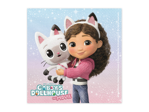 Serwetki urodzinowe Koci domek Gabi - 33 cm - 20 szt.