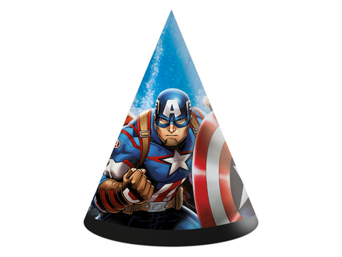 Czapeczki urodzinowe Avengers - 6 szt.