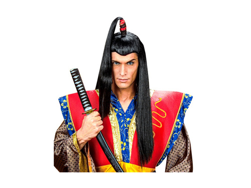 Długa peruka japońskiego Samuraja