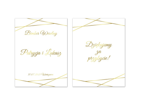 Personalizowane podziękowania dla gości - szklane buteleczki - 6 kpl.