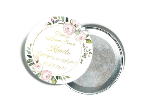 Personalizowane podziękowanie z magnesem na I Komunię Świętą - 12 szt.