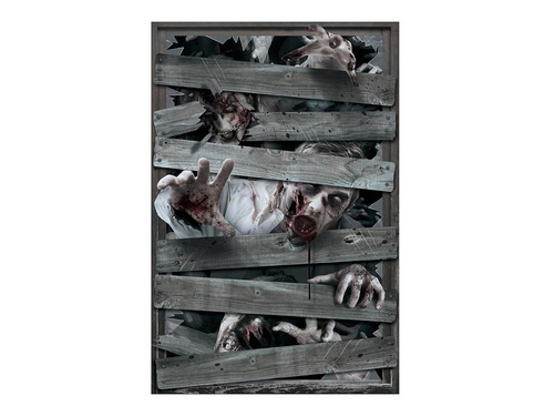 Dekoracja na okno Zombie na Halloween - 1 szt.