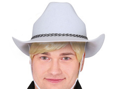 Kapelusz kowbojski biały - 1 szt.