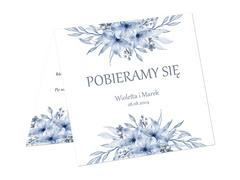 Zaproszenie personalizowane na ślub z kopertą - 6 szt.