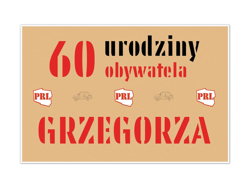 Plakat personalizowany PRL - 60x40 cm