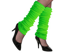 Ocieplacze na nogi zielone neonowe