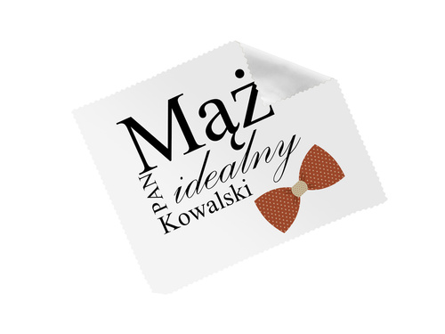 Ściereczka personalizowana do okularów Mąż idealny - 1 szt.
