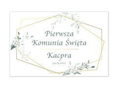 Plakat komunijny personalizowany - I Komunia Święta - 60x40 cm
