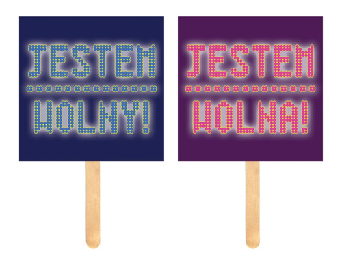 Foto rekwizyty Jestem Wolny! / Jestem Wolna! - 2 szt.