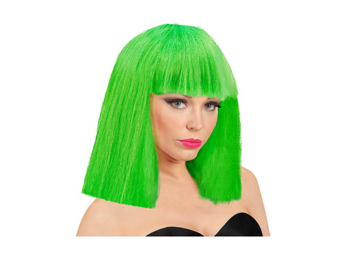 Neonowo zielona peruka Showgirl