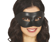 Maska karnawałowa czarna matowa - 1 szt.