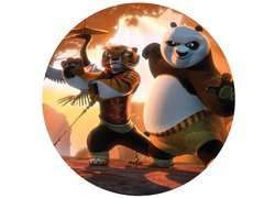 Dekoracyjny opłatek tortowy Kung Fu Panda - 20 cm