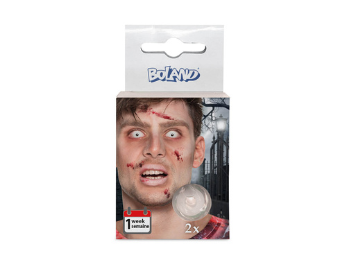 Soczewki kontaktowe "Biały Zombie" - 7 dniowe