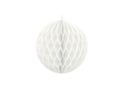 Dekoracja wisząca kula biała - 20 cm - 1 szt.