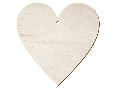 Zawieszka drewniana serce na walentynki - 10 cm - 1 szt.