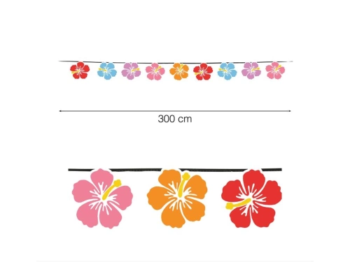 Girlanda Kwiaty Tropikalne - 300 cm - 1 szt.