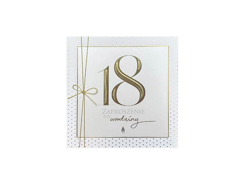 Zaproszenia z kopertą na osiemnastkę - 5 szt.