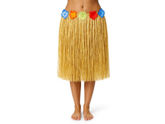 Spódniczka hawajska średnia słomkowa - 60 cm - 1 szt.