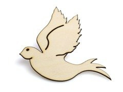 Dekoracja drewniana gołąbek