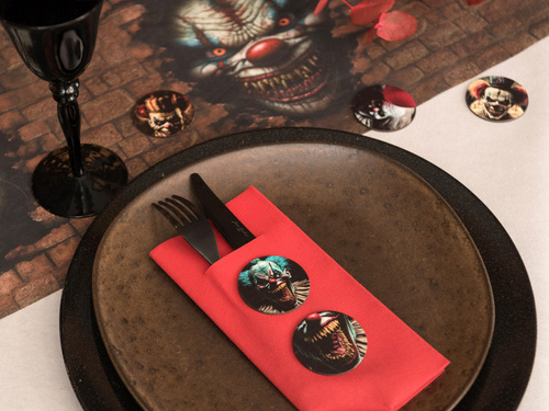 Kieszonki na sztućce Airlaid czerwone - 40 cm - 12 szt.