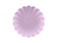 Talerzyki plastikowe fioletowe z falbanką - 22 cm - 4 szt.