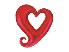 Balon foliowy czerwone serce na walentynki - 33" - 1 szt.