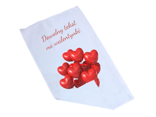Ręcznik personalizowany na Walentynki - 30x50 cm