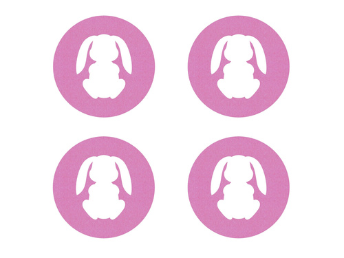 Podstawka pod kubek - Zajączek - 10 cm - 4 szt.