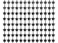 Kurtyna Gwiazdki metaliczna czarna - 100 x 200 cm