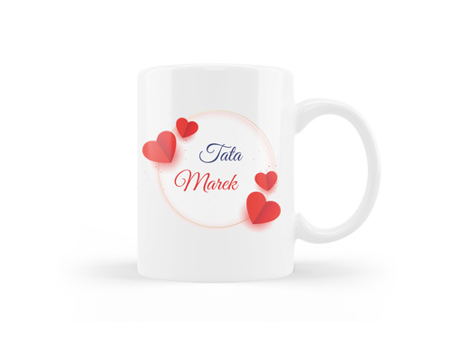 Kubek personalizowany na dzień ojca z imieniem - 330ml